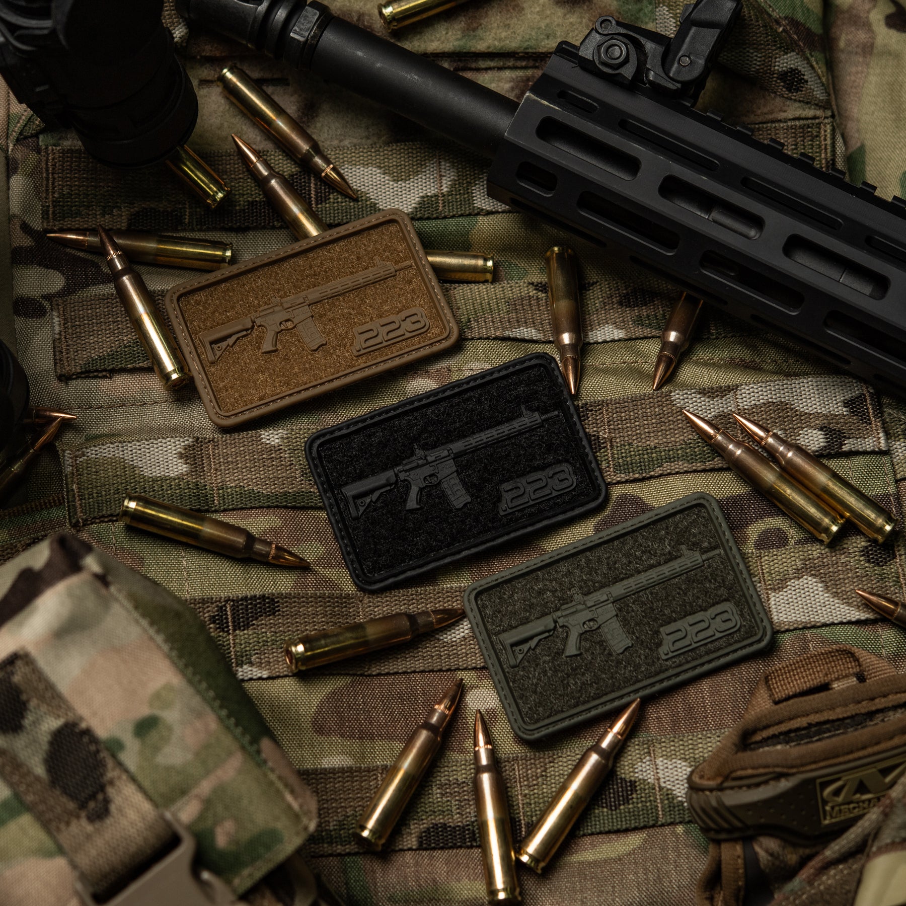 M-Tac нашивка AR-15 Velcro/PVC Black
