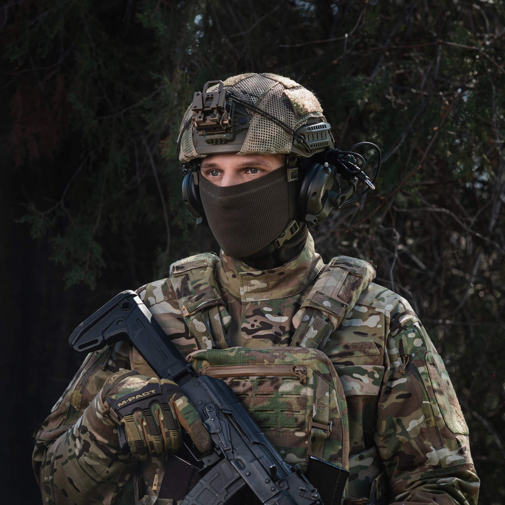 M-Tac шарф-труба анатомічний мікрофліс ріп-стоп Dark Olive