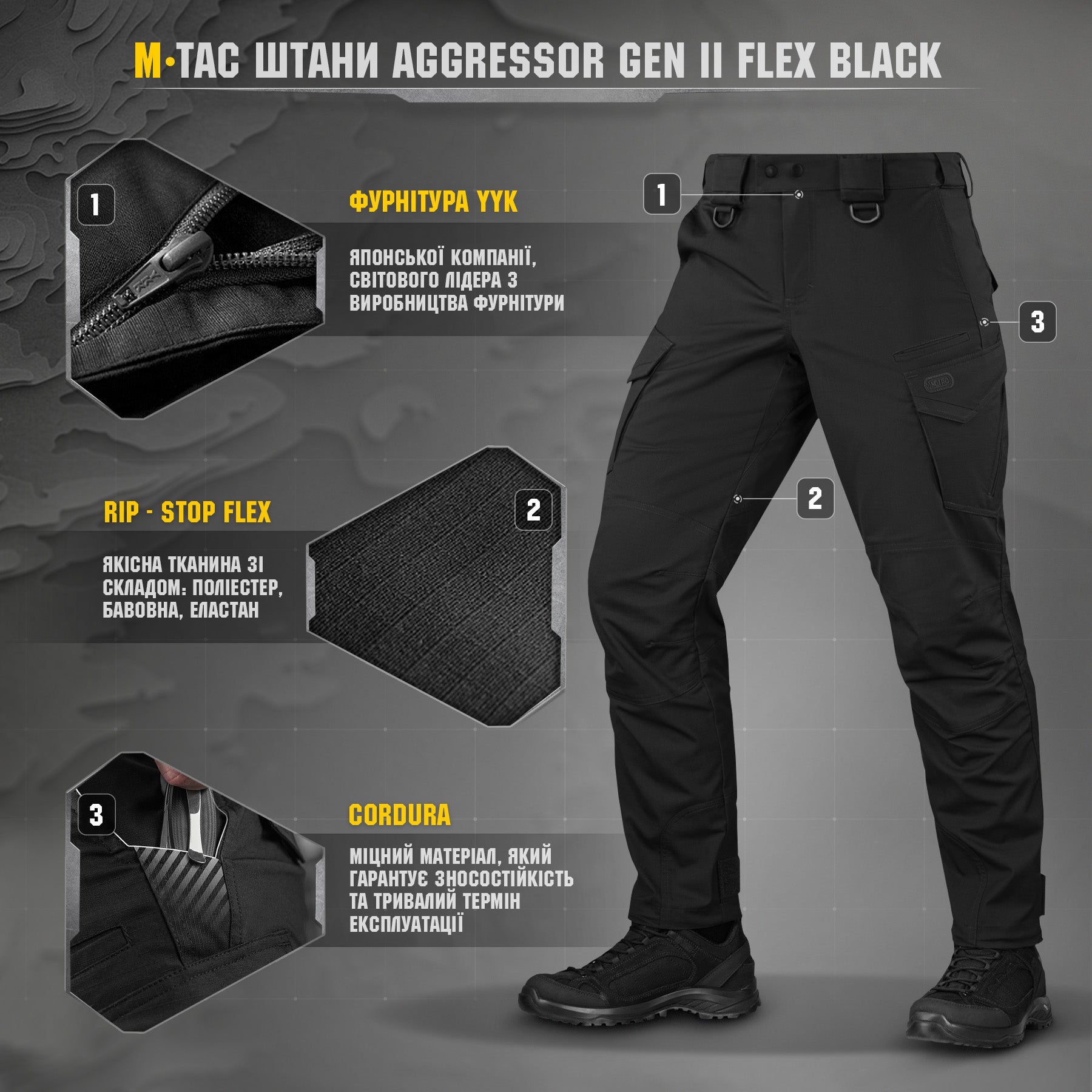 M-Tac штани Aggressor Gen II Flex Black