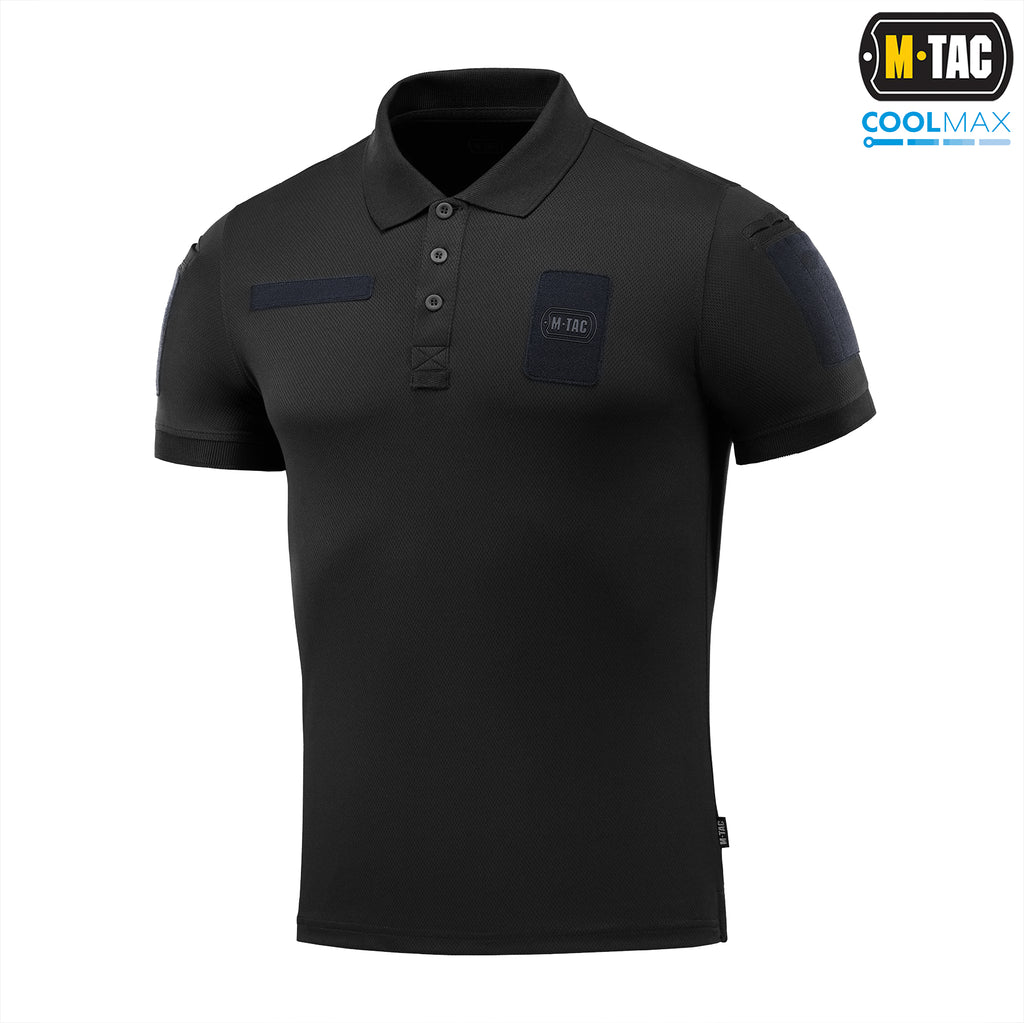M-Tac поло Elite Tactical Coolmax Black/Dark Navy Blue