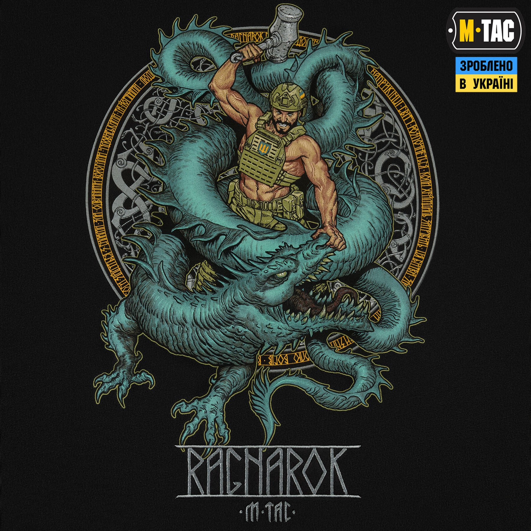 M-Tac кофта Hoodie Ragnarok Cotton Hard Black