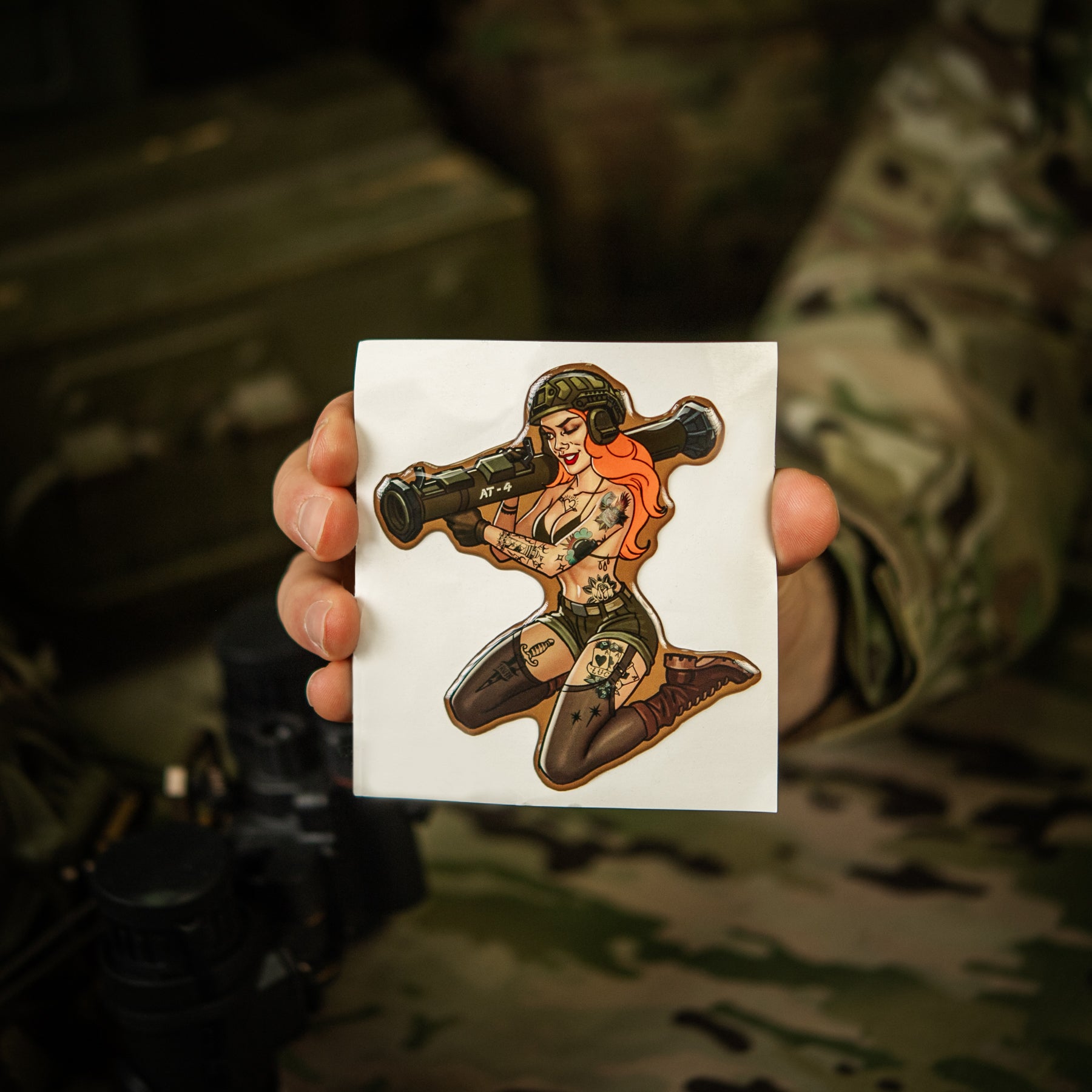 M-Tac наклейка Tactical girl №9 AT4 Тату