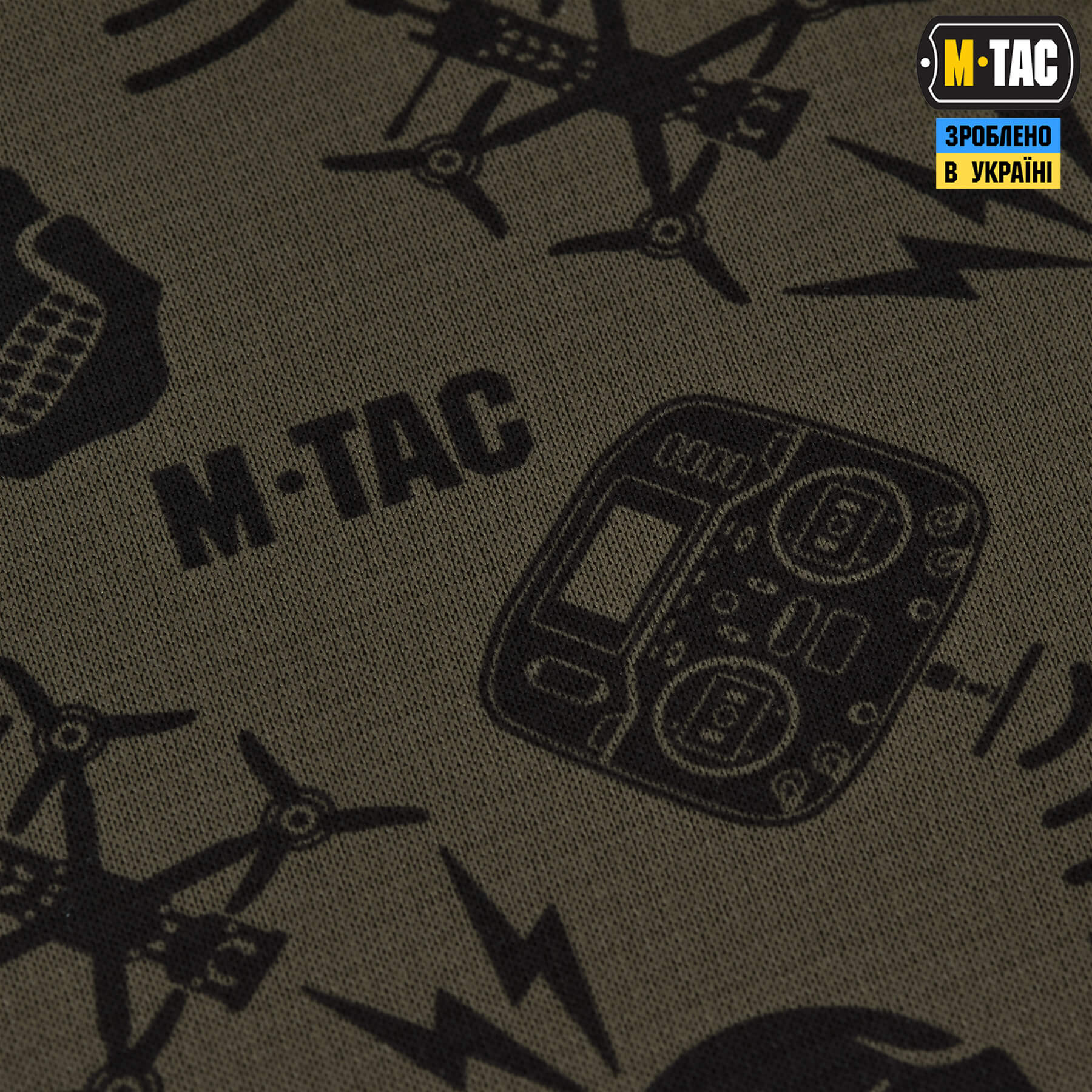 M-Tac шарф-труба мікрофліс Drone Pattern Dark Olive
