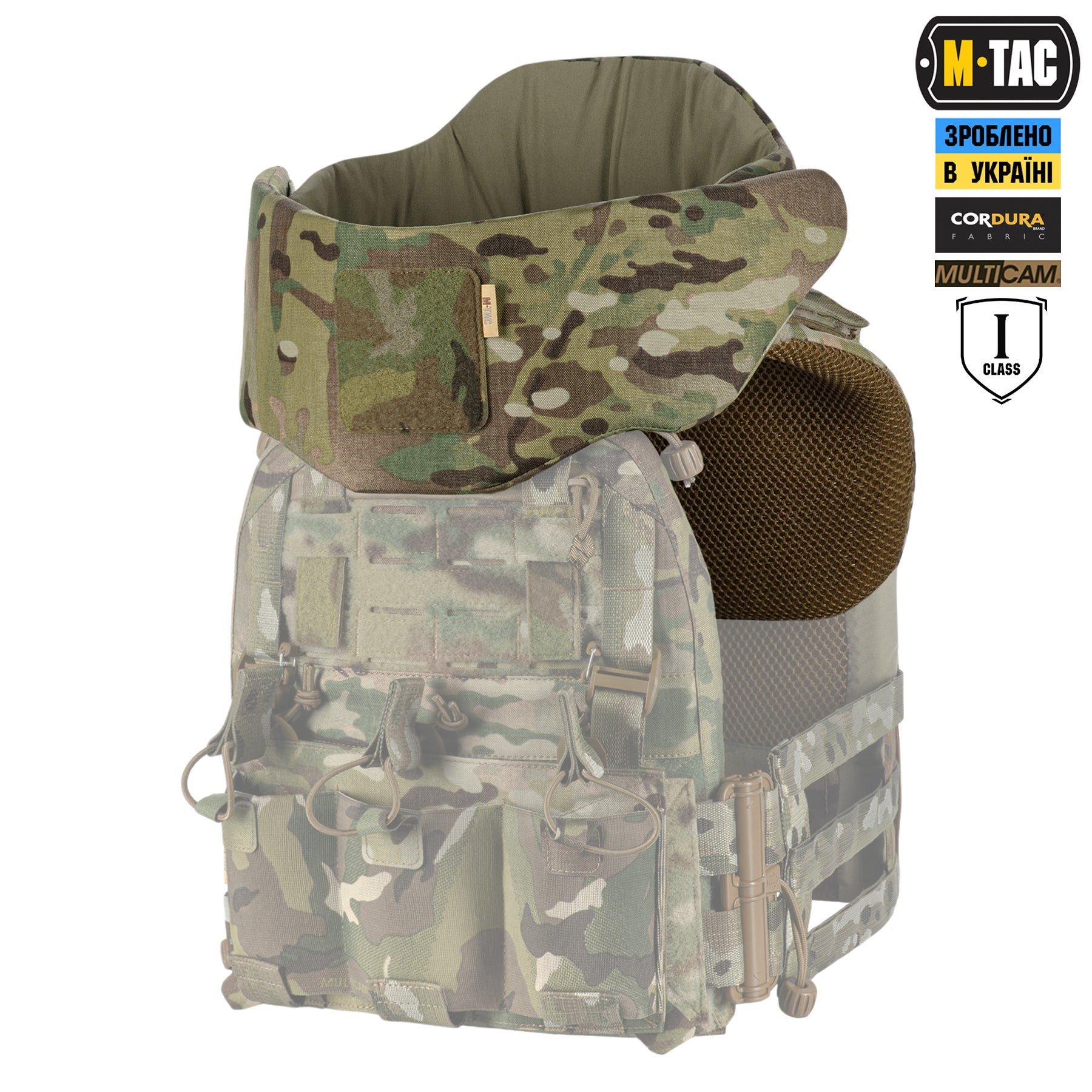 M-Tac Горжет сумісний з активними навушниками 1 клас захисту Elite Multicam