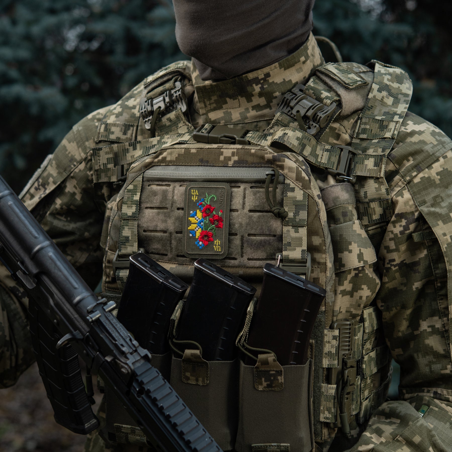 M-Tac нашивка Орнамент Мак (вишивка) Ranger Green
