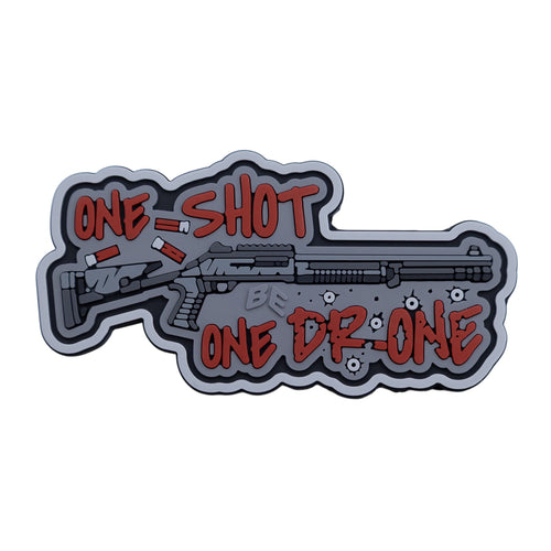 Brand Element нашивка One shot one drone (gray)