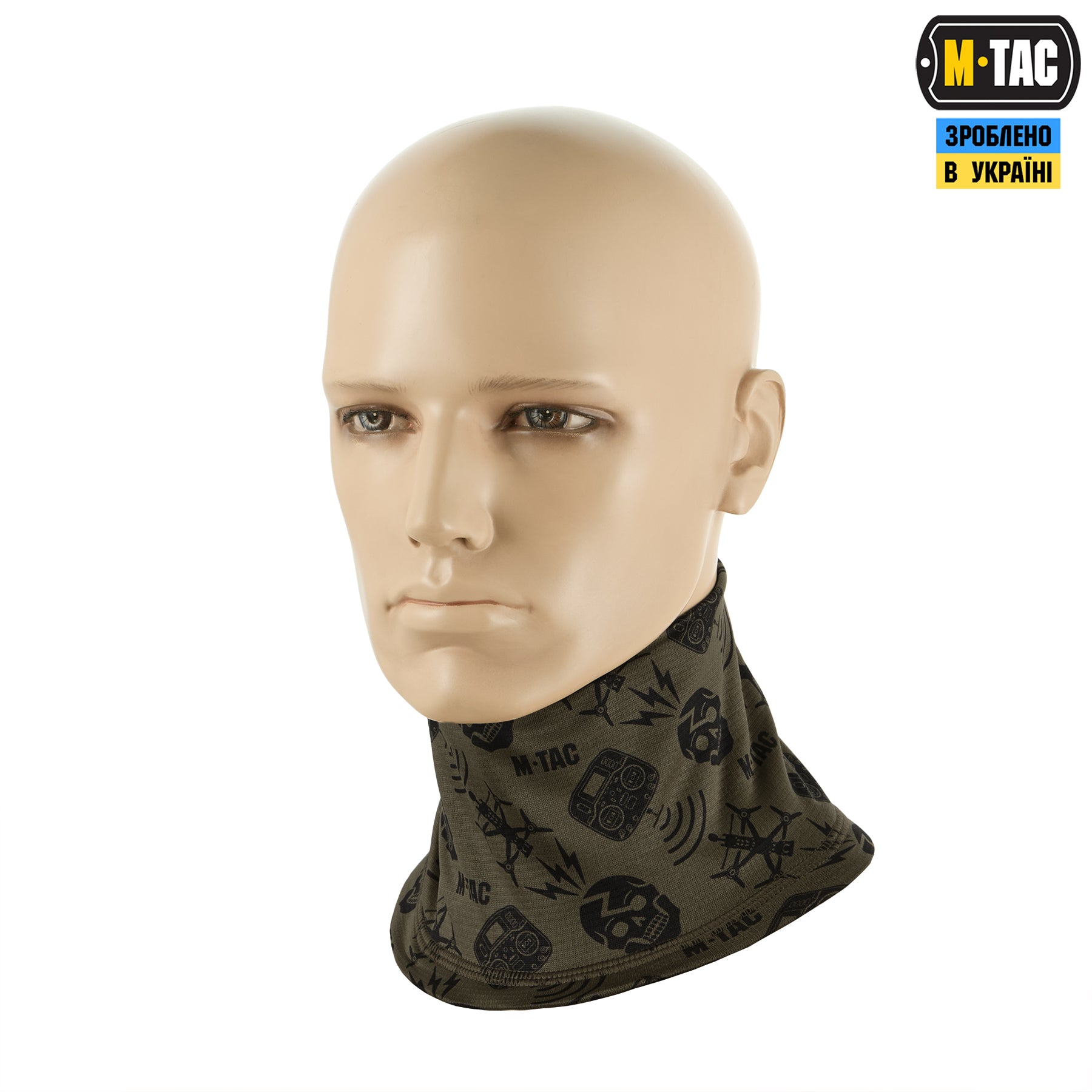 M-Tac шарф-труба мікрофліс Drone Pattern Dark Olive