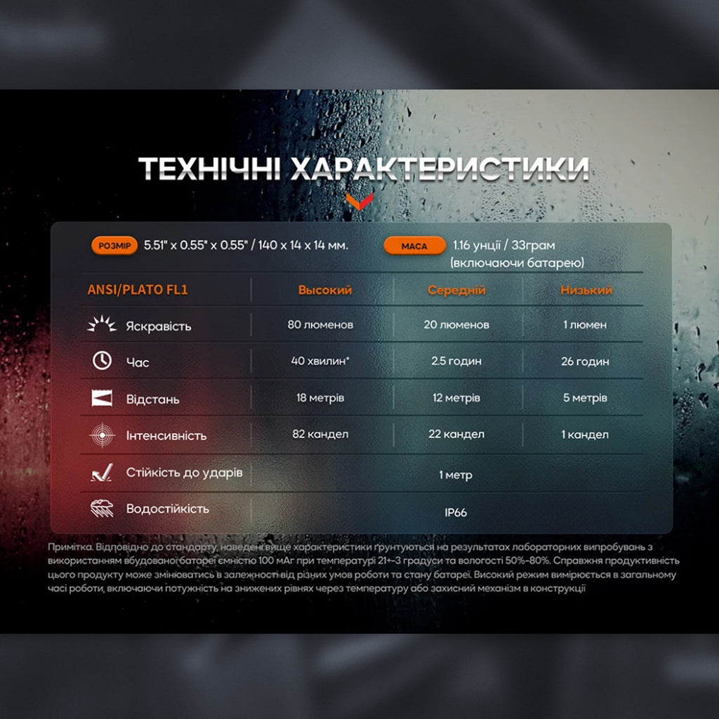 Fenix тактична ручка Т6 з ліхтариком чорна