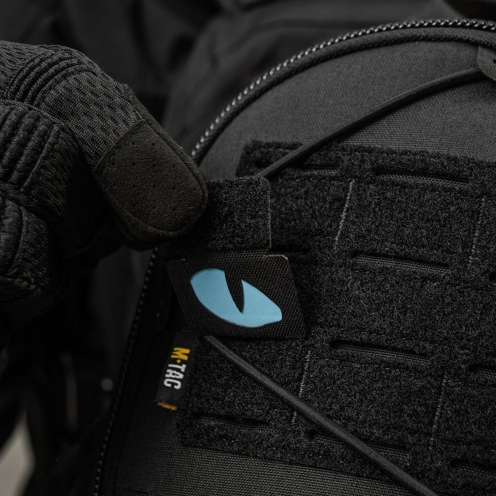 M-Tac нашивка Tiger Eyes Laser Cut (пара) Black/Blue/GID