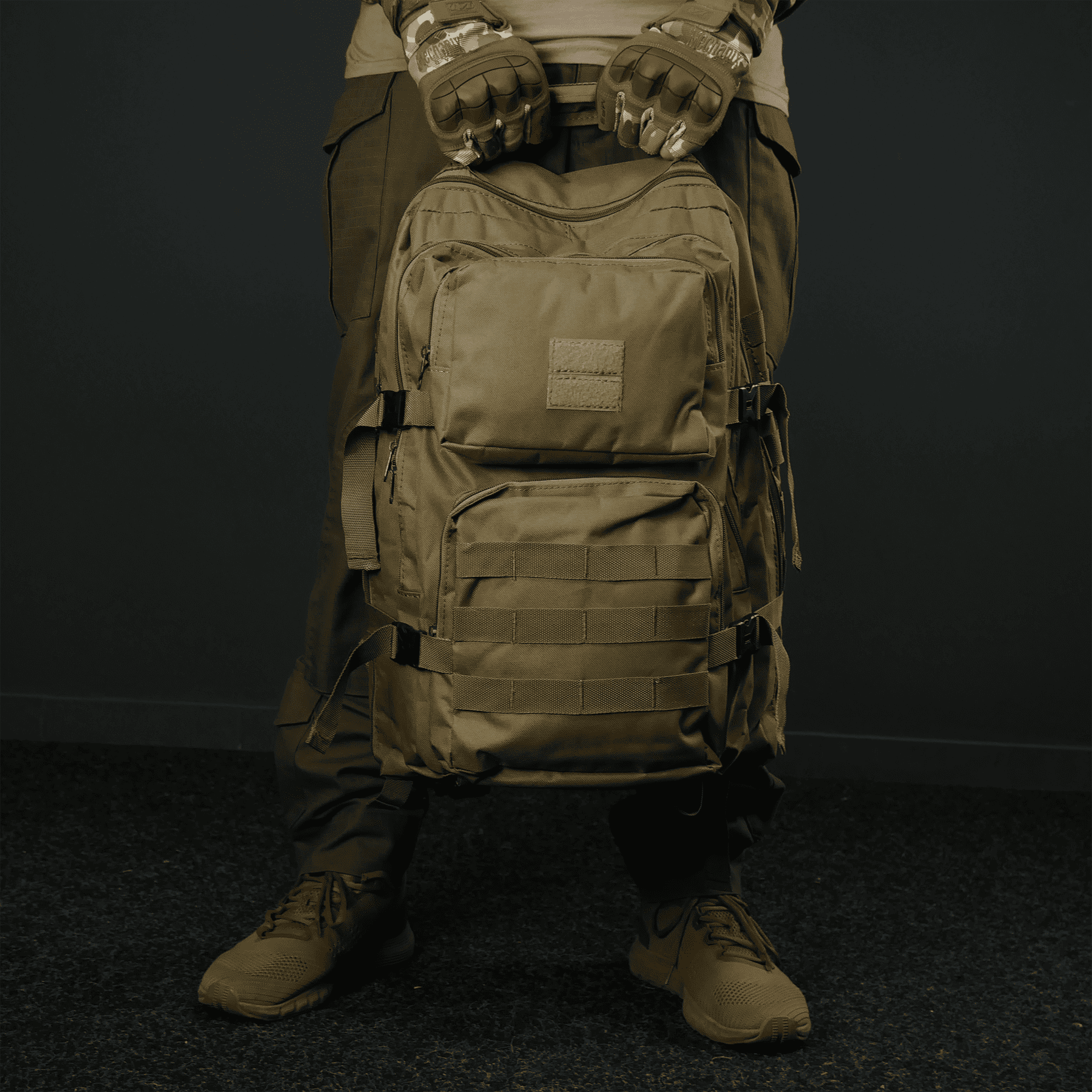 Рюкзак тактичний 30 л з системою MOLLE койот (виробництво Україна)