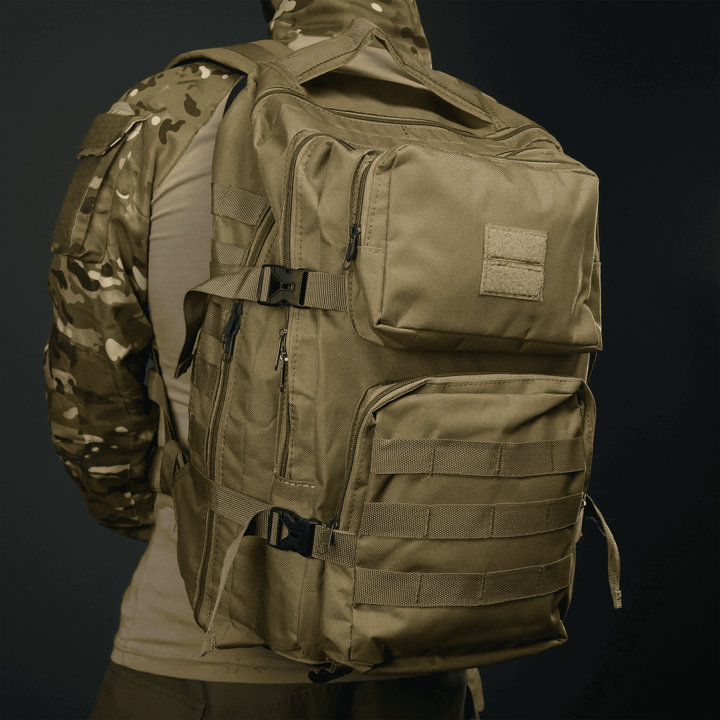 Рюкзак тактичний 30 л з системою MOLLE койот (виробництво Україна)