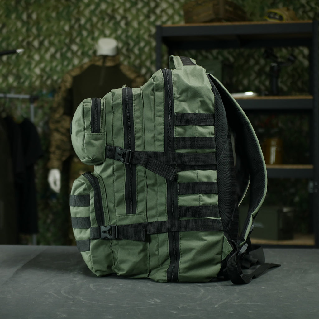 Рюкзак тактичний 30 л з системою MOLLE Олива (виробництво Україна)