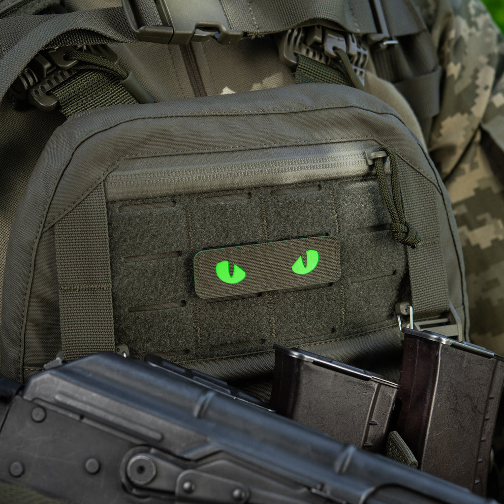M-Tac нашивка Cat Eyes Laser Cut Ranger Green/Green/GID