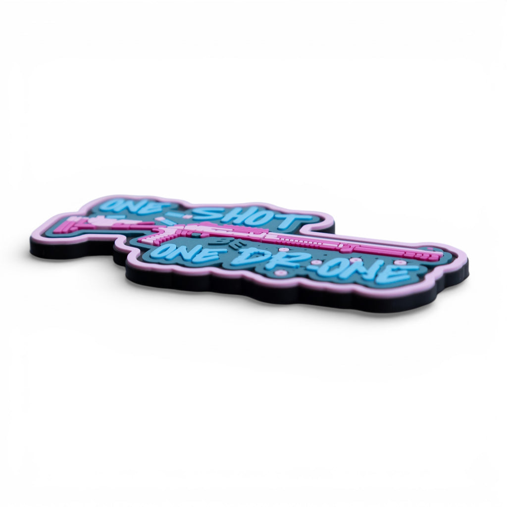 Brand Element нашивка One shot one drone (pink)