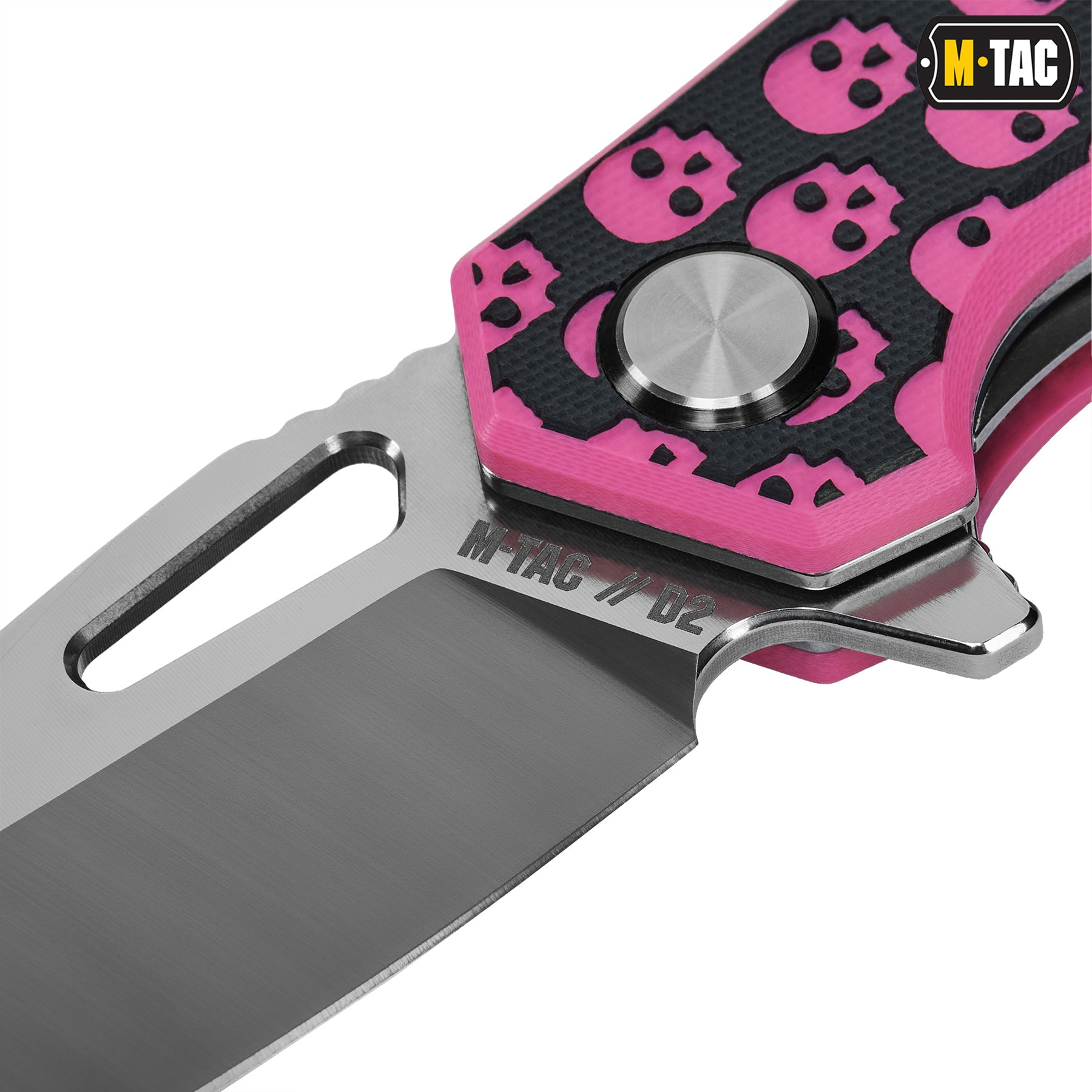 M-Tac ніж складний Type 12 Skull Black/Pink/Steel