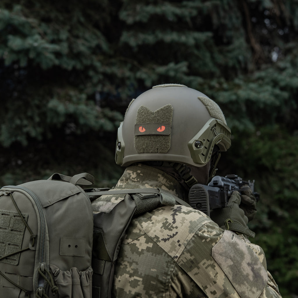 M-Tac нашивка Cat Eyes Laser Cut Ranger Green/Red/GID