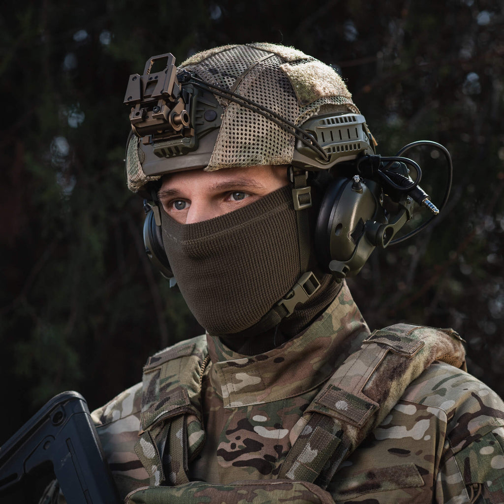 M-Tac шарф-труба анатомічний мікрофліс ріп-стоп Dark Olive