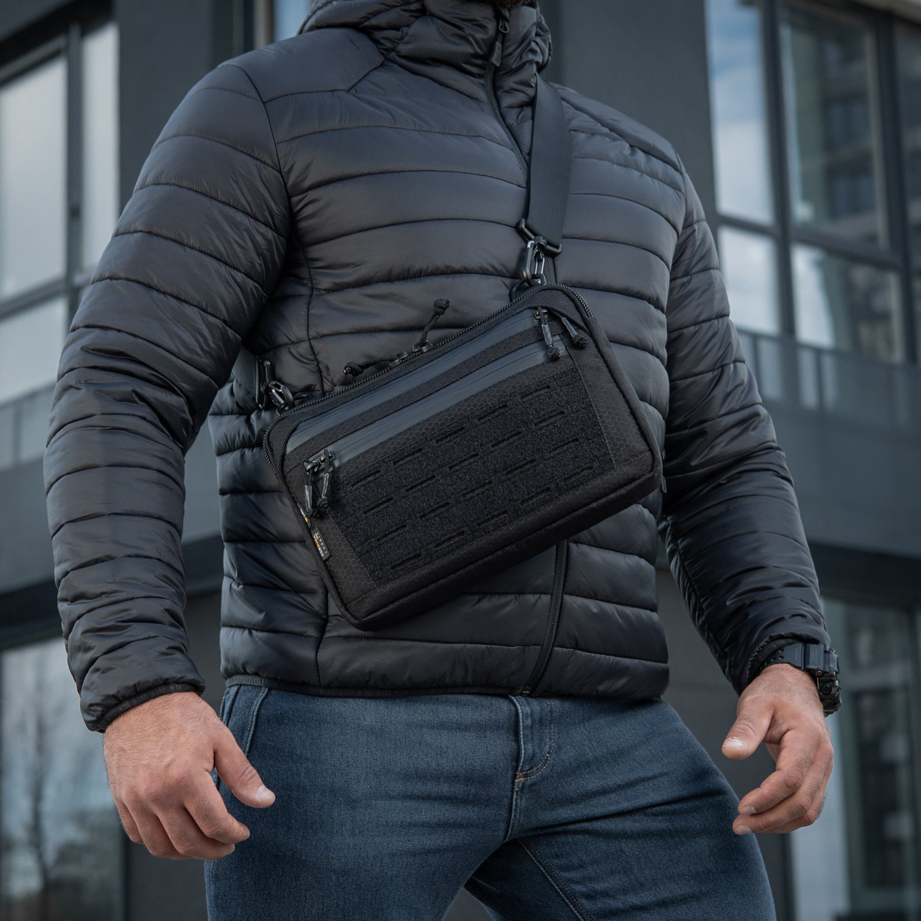 M-Tac сумка Admin Bag Medium Elite з липучкою Hex Black