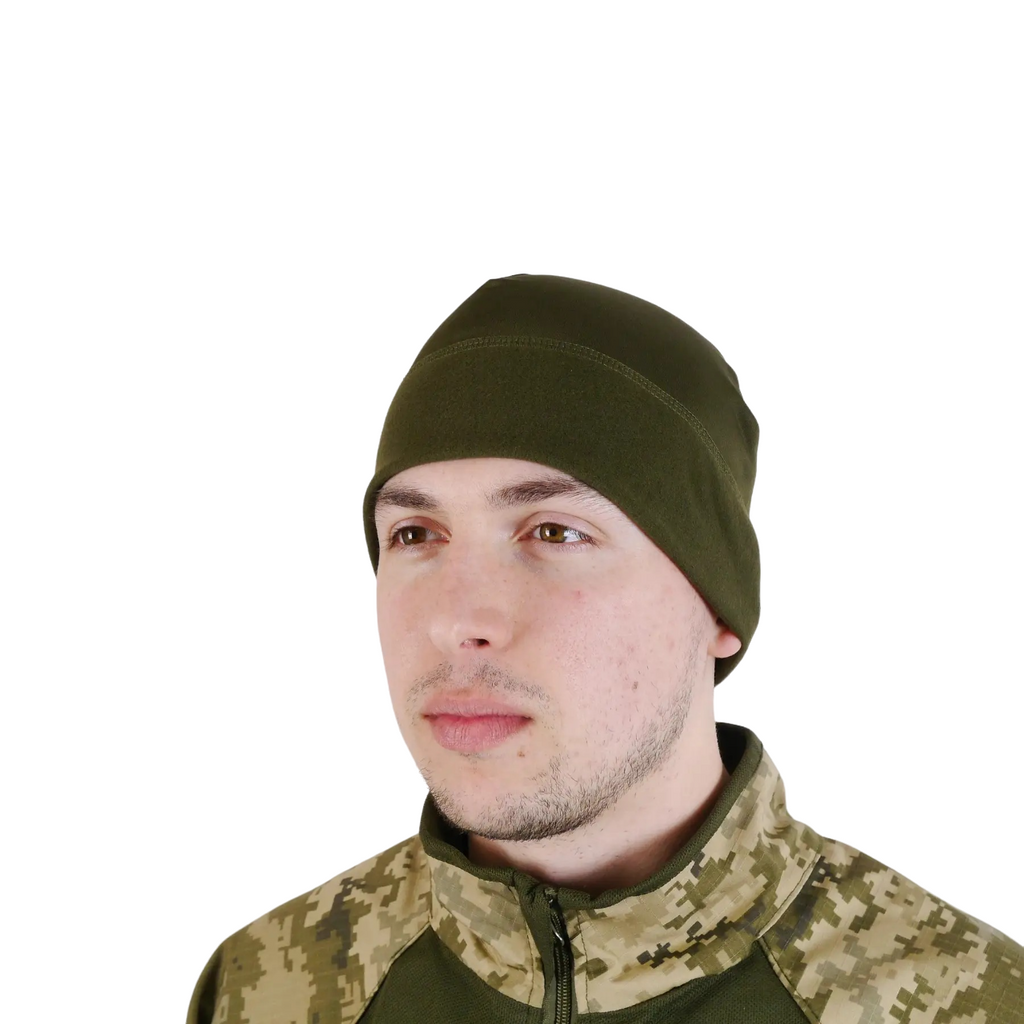 Шапка олива Polartec