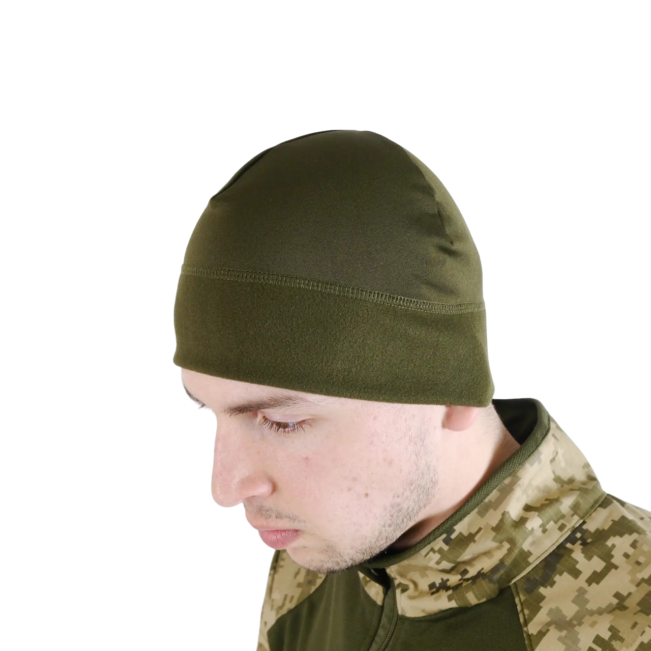 Шапка олива Polartec