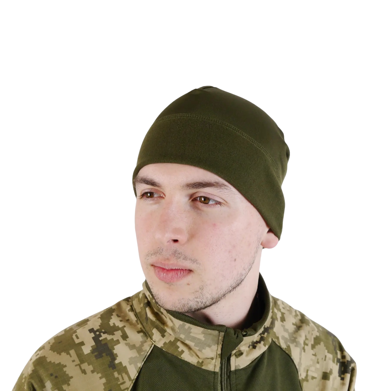 Шапка олива Polartec