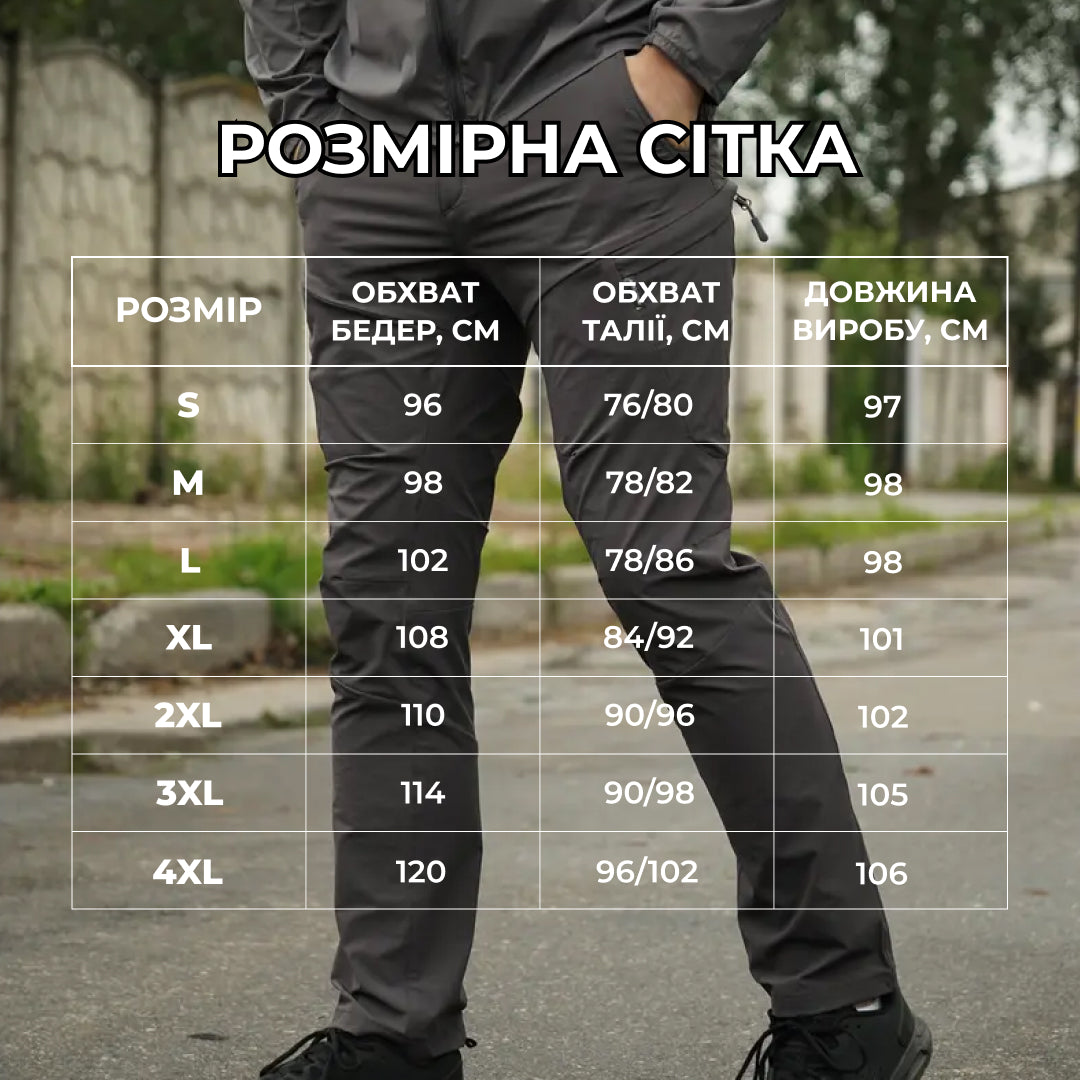Штани стрейч BR Flex Shadow сірі-S