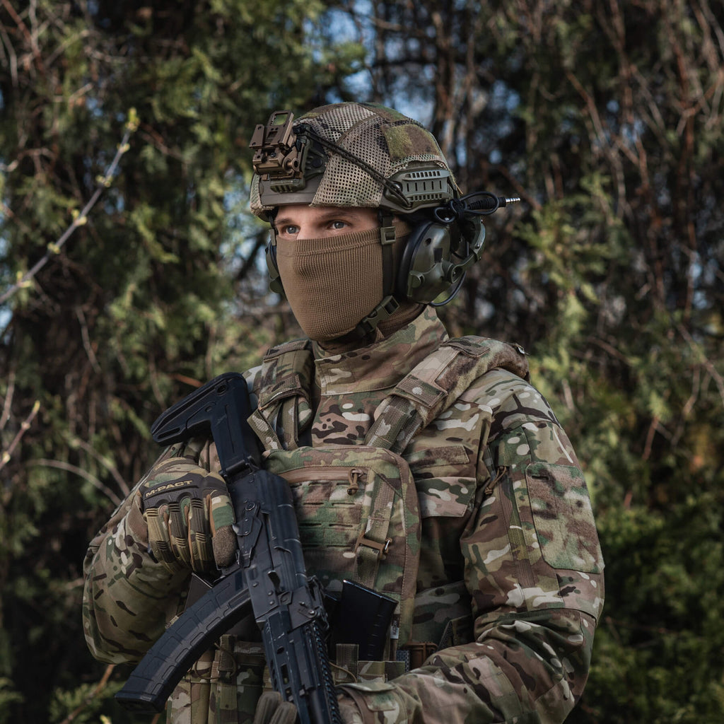 M-Tac шарф-труба анатомічний мікрофліс ріп-стоп Tan