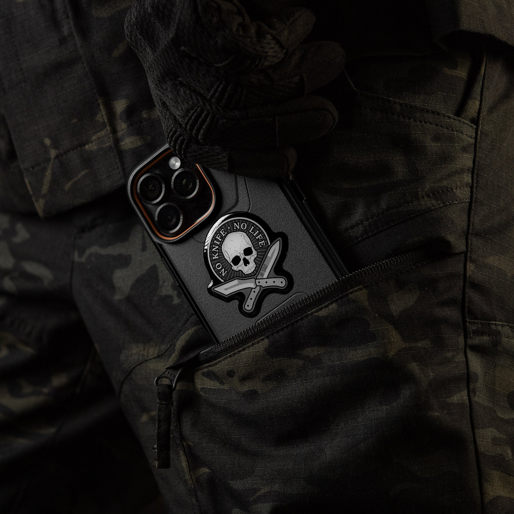 M-Tac наклейка обємна No Knife - No Life