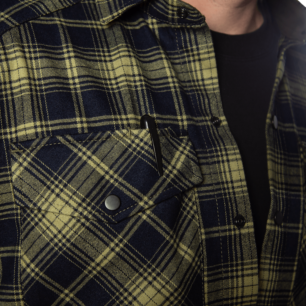 Сорочка “Буревій” (Logo Tan) Lime Green/Navy