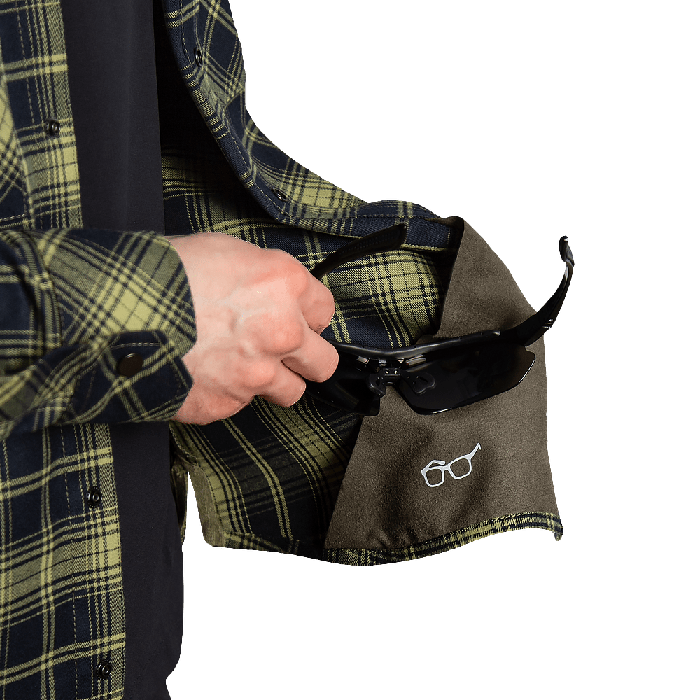 Сорочка “Буревій” (Logo Tan) Lime Green/Navy