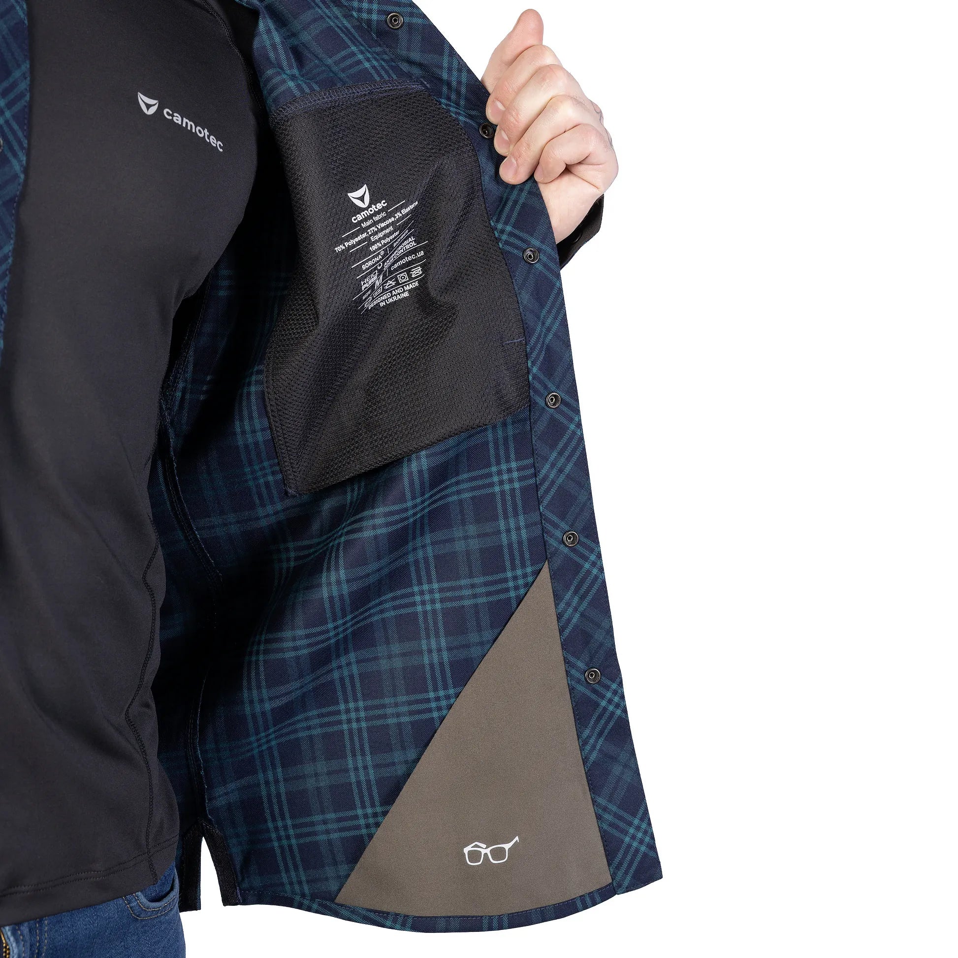 Сорочка "Тайфун" Teal/Navy