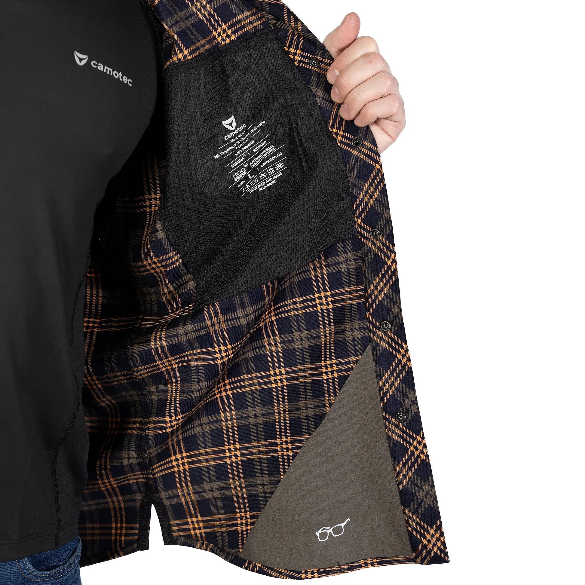 Сорочка "Тайфун" Orange/Navy
