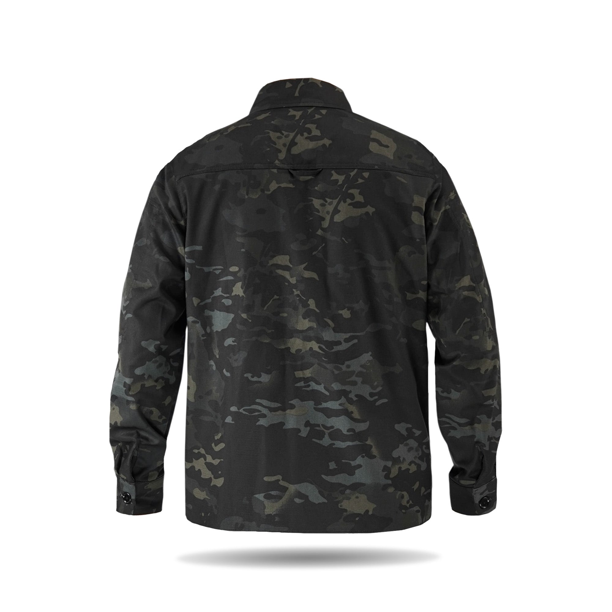 Сорочка тактична Operator 5 Twill чорний мультикам на ґудзиках