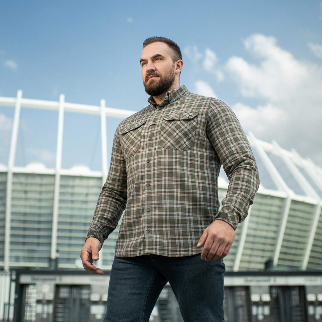 M-Tac сорочка Lumberjack Cotton Shirt Olive/Grey