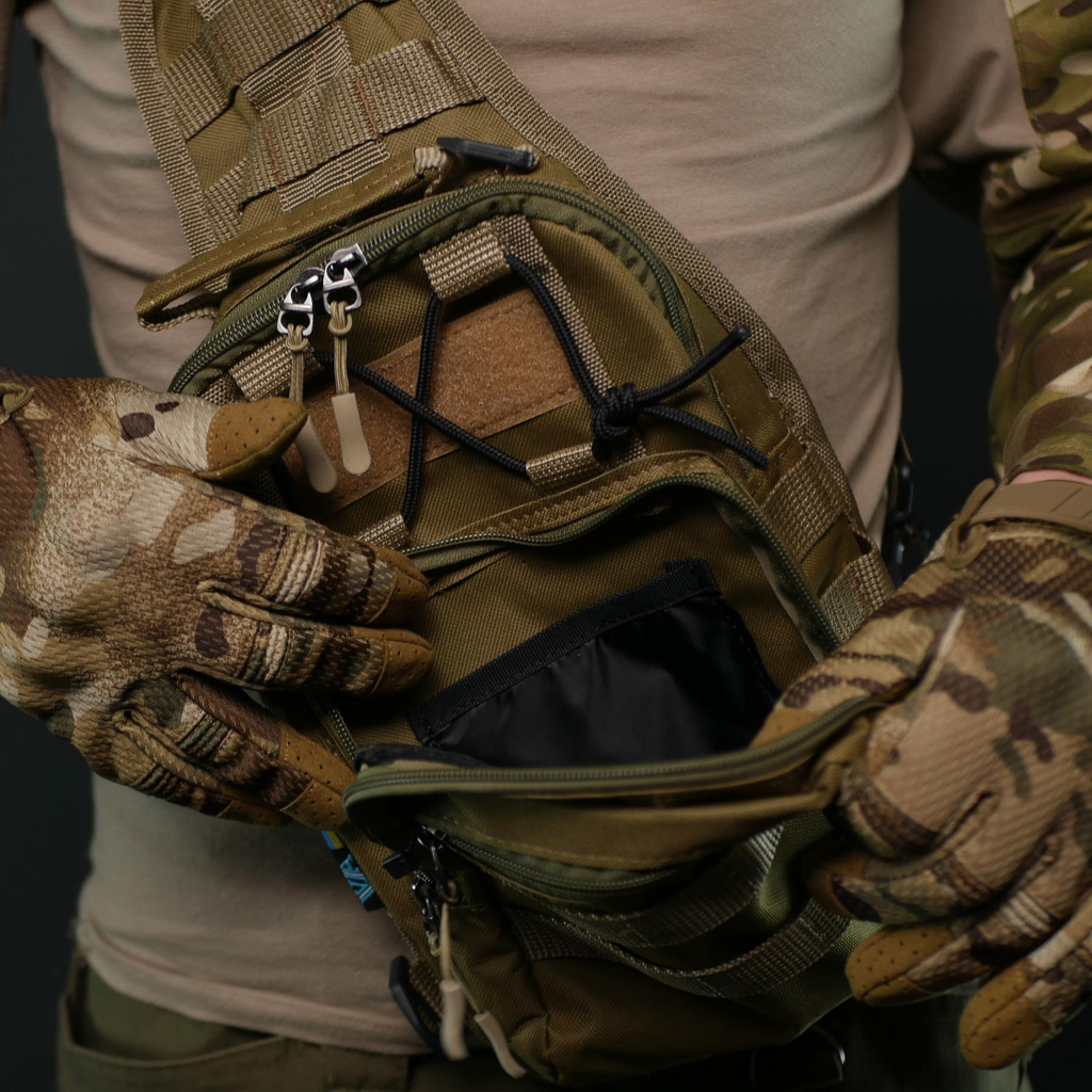 Сумка через плече — Койот з MOLLE-системою