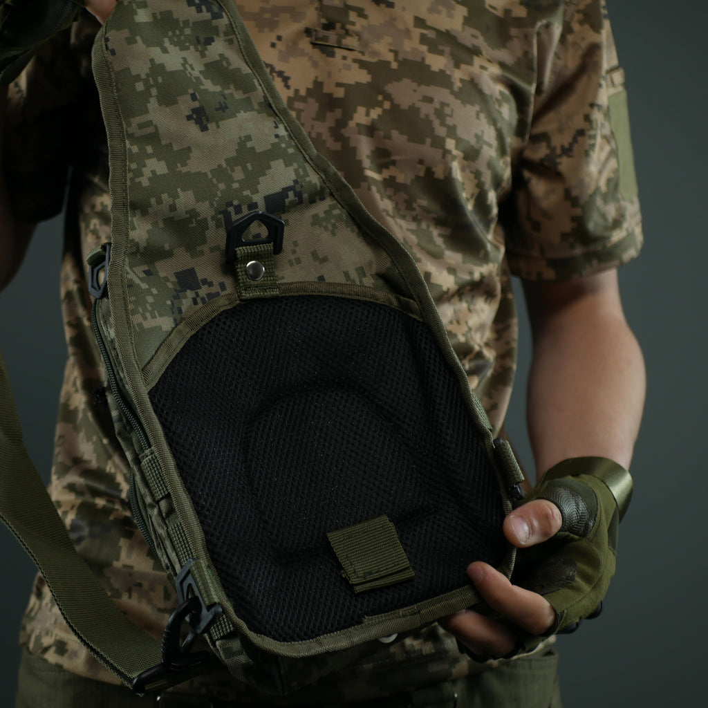 Сумка через плече — Піксель з MOLLE-системою