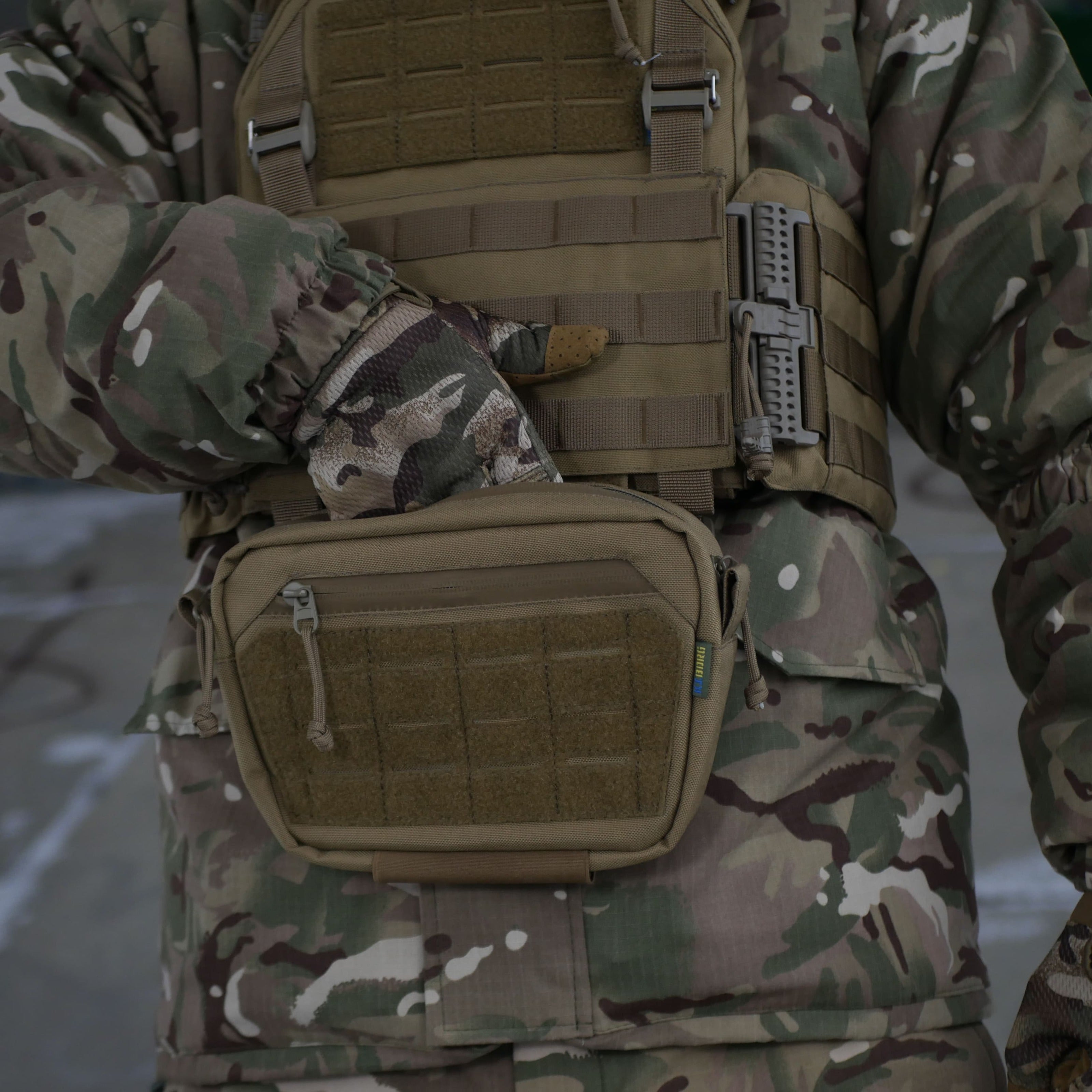Сумка-напашник M Kiborg з балістичним пакетом 1 клас захисту Militex GU Сordura Coyote