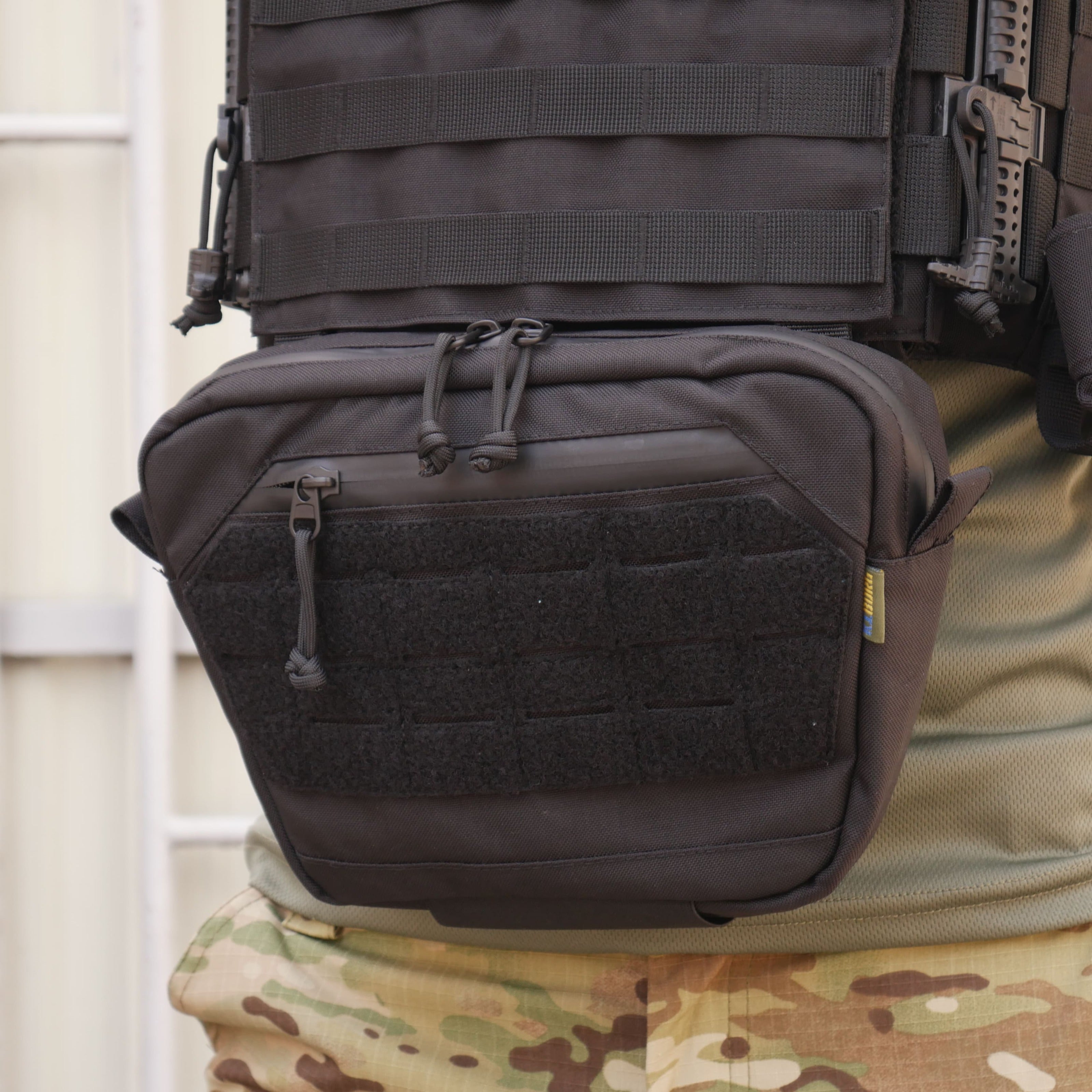 Сумка-напашник XL з балістичним пакетом 1 клас захисту Kiborg GU Сordura Black
