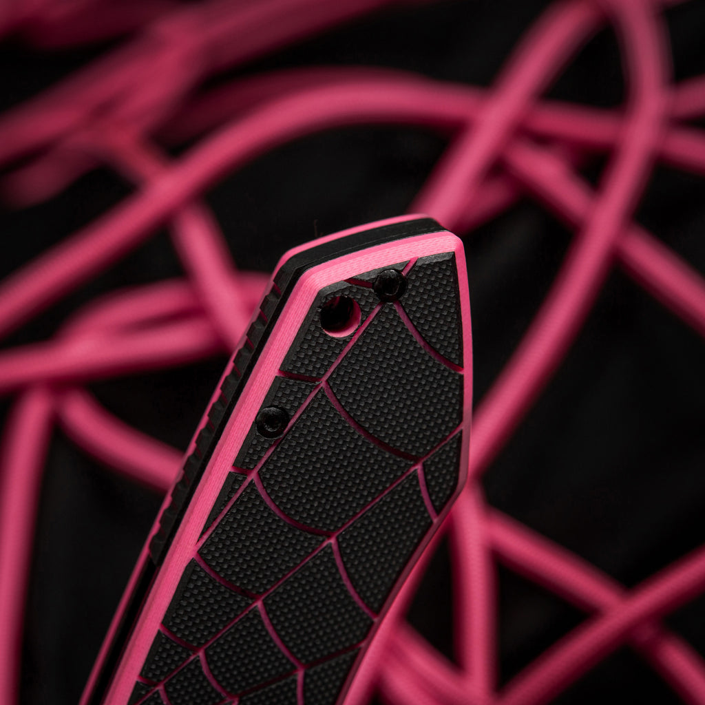 M-Tac ніж складний Type 12 Spider Web Black/Pink