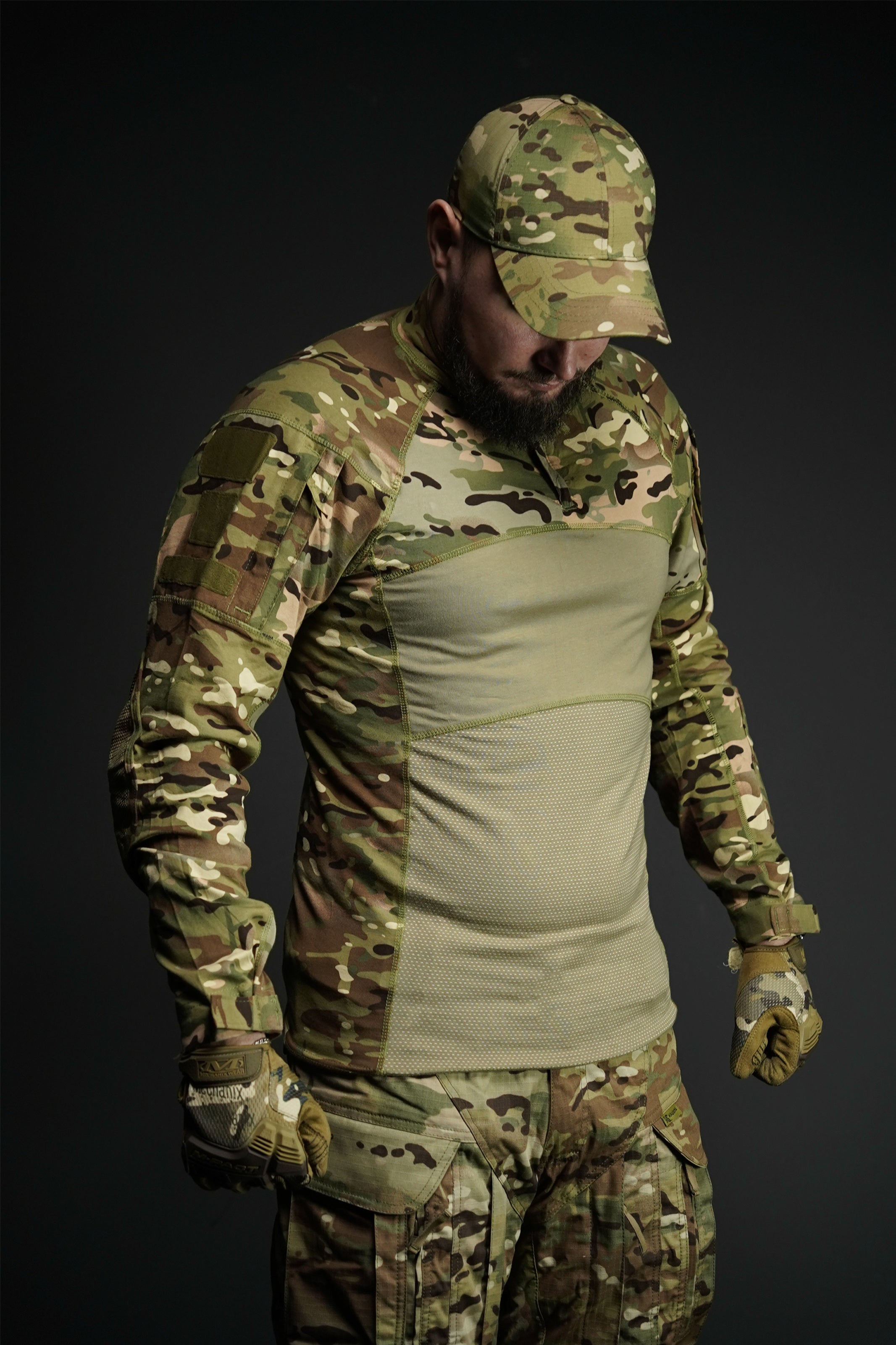 Тактична бойова сорочка UBACS Tactical Series Long Sleeve з посиленими рукавами та велкро-панелями