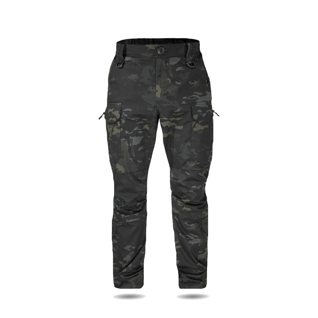 Тактичні штани UA Twill Black Multicam з посиленими колінами та 8 кишенями (S)