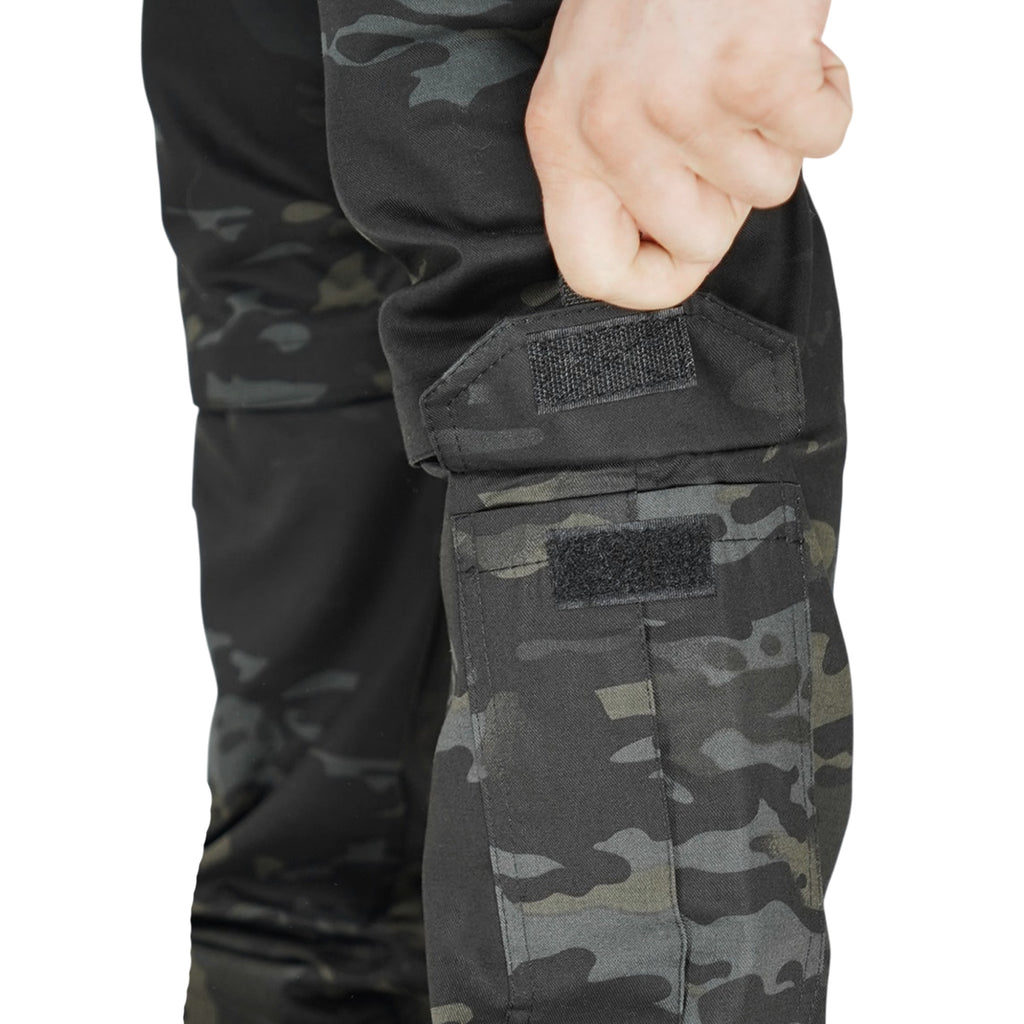 Тактичні штани UA Twill Black Multicam з посиленими колінами та 8 кишенями (S)