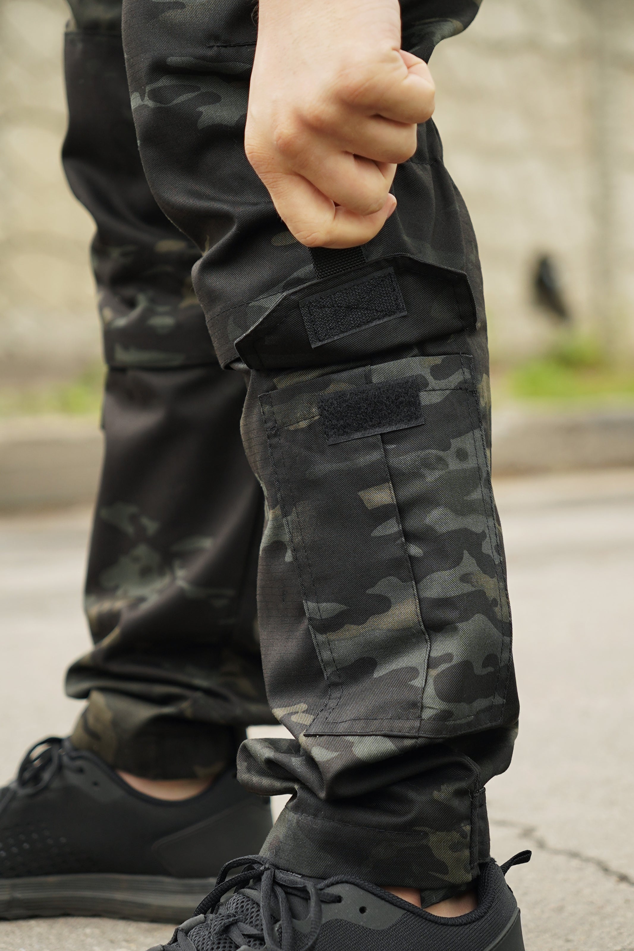 Тактичні штани UA Twill Black Multicam з посиленими колінами та 8 кишенями (S)
