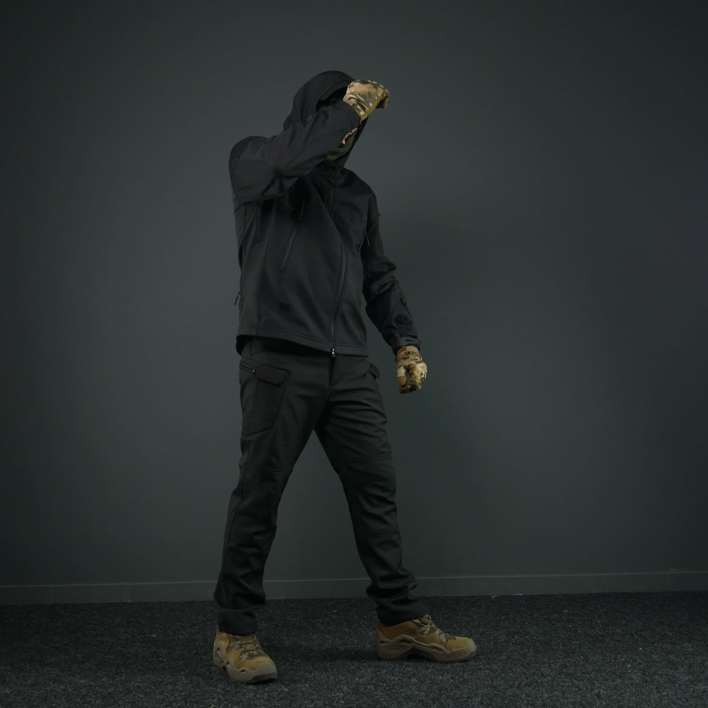 Тактичний демісезонний костюм Softshell Чорний