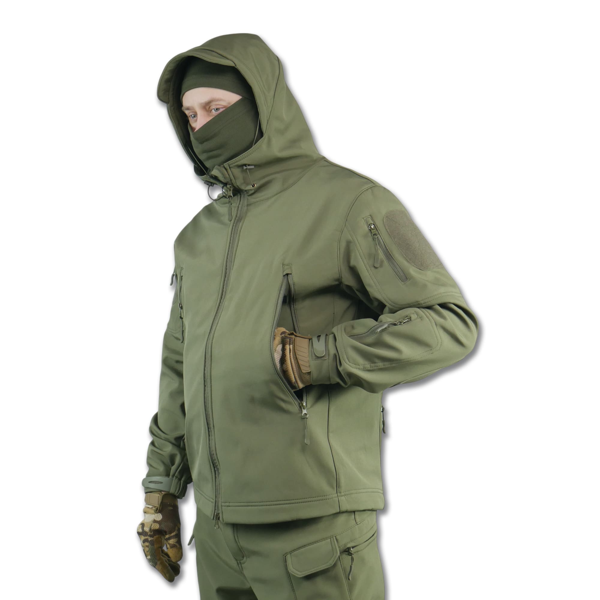 Тактичний демісезонний костюм Softshell Олива