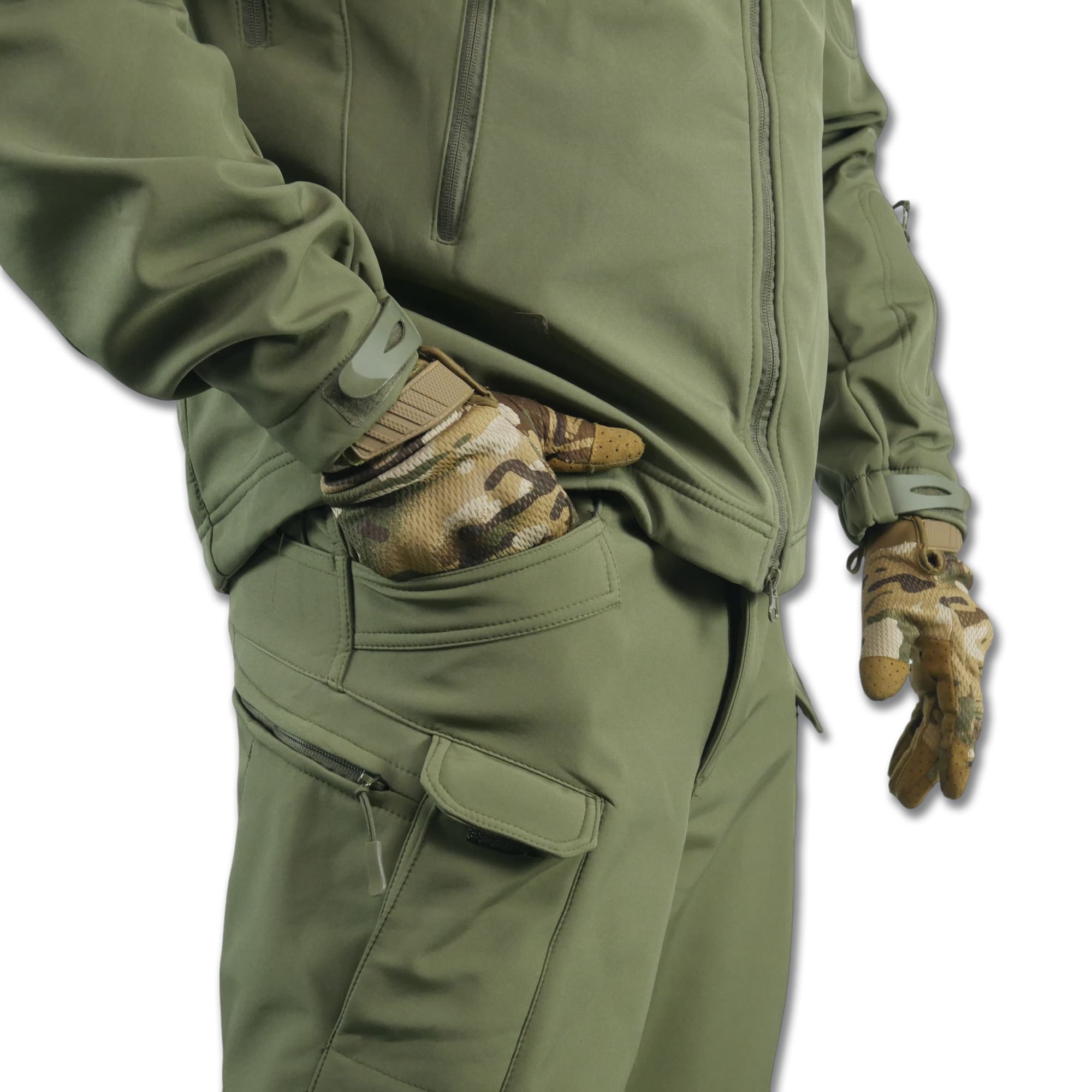 Тактичний демісезонний костюм Softshell Олива