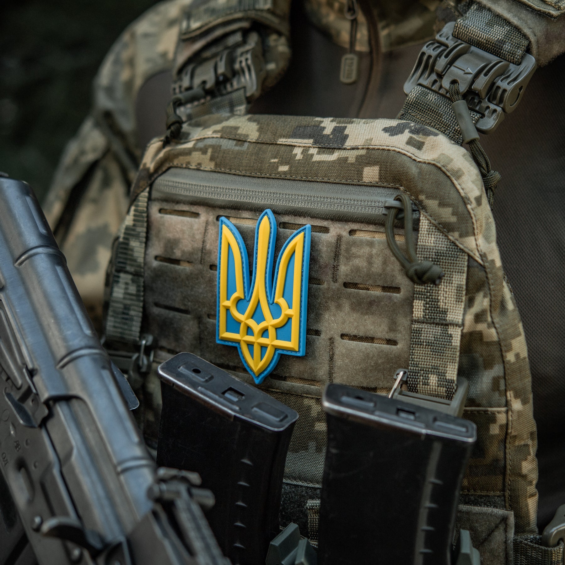 M-Tac нашивка Тризуб PVC великий кольоровий