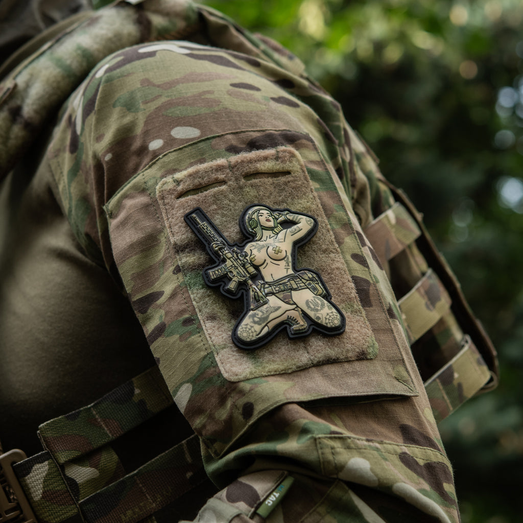 M-Tac нашивка Tactical girl tattoo Тризуб PVC MC