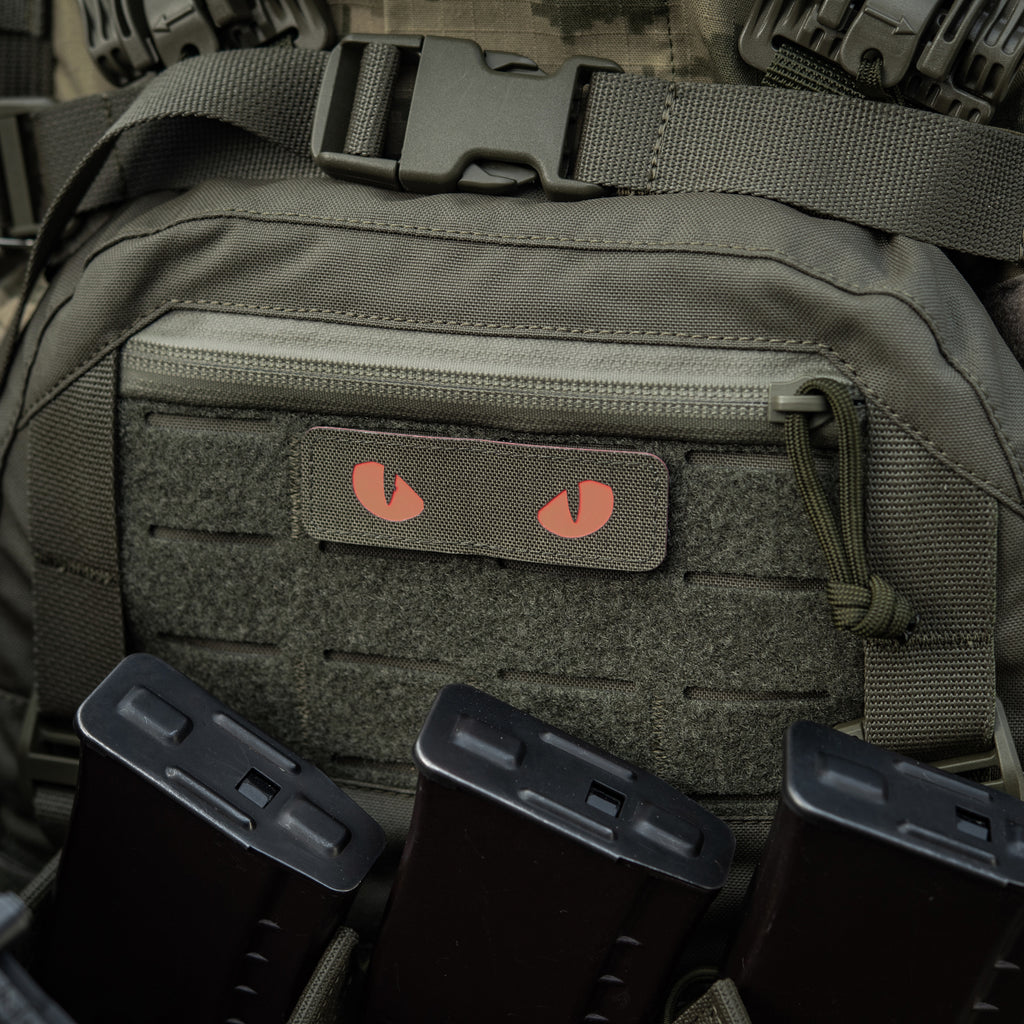 M-Tac нашивка Cat Eyes Laser Cut Ranger Green/Red/GID