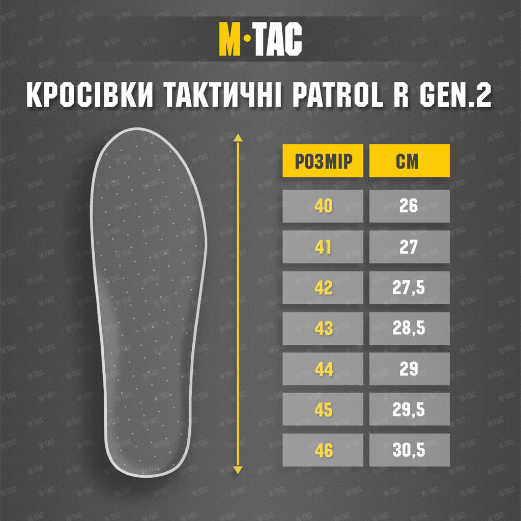 M-Tac кросівки тактичні Patrol R Gen. 2 Black